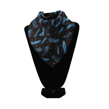 Foulard plumes 100% soie