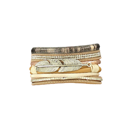 Bracelet plume argent