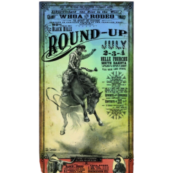 Affiche western Black Hills Round-up