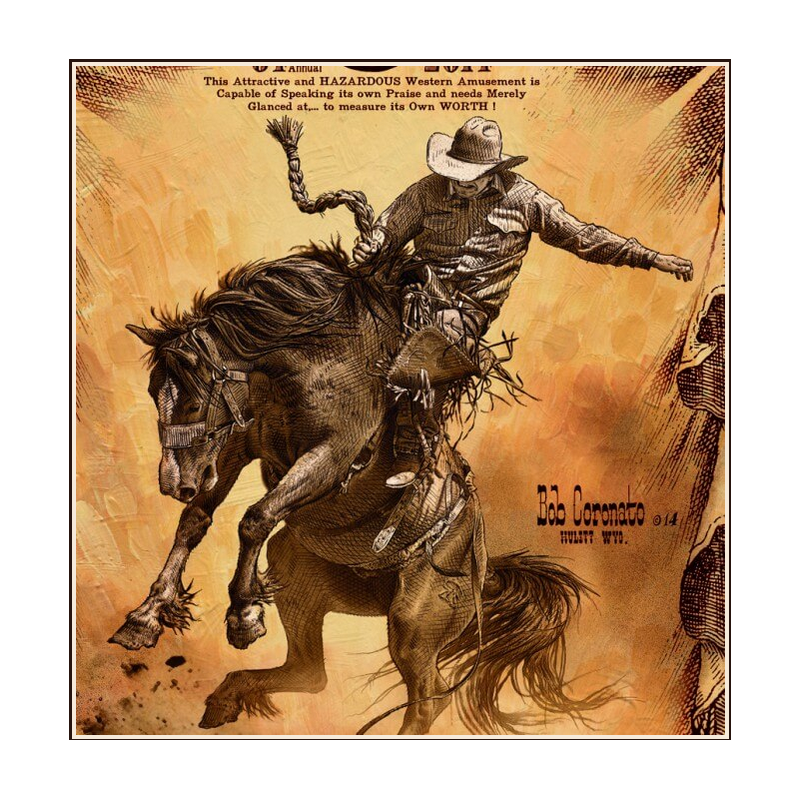 Affiche western Bucking Horse Sale