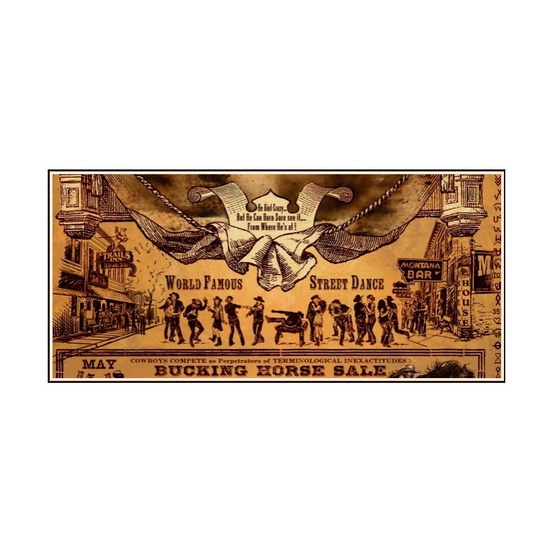 Affiche western Bucking Horse Sale