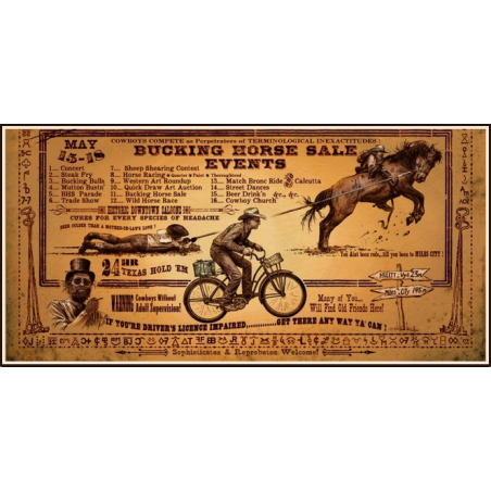 Affiche western Bucking Horse Sale