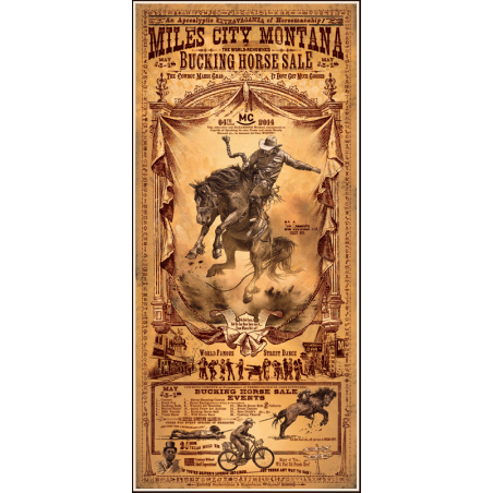 Affiche western Bucking Horse Sale