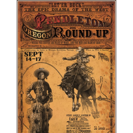 Affiche western Pendleton Round-up