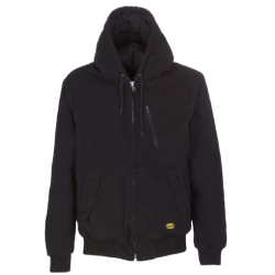 Blouson résistant noir à capuche