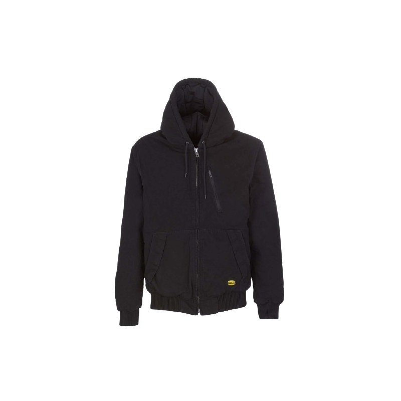 Blouson résistant noir à capuche