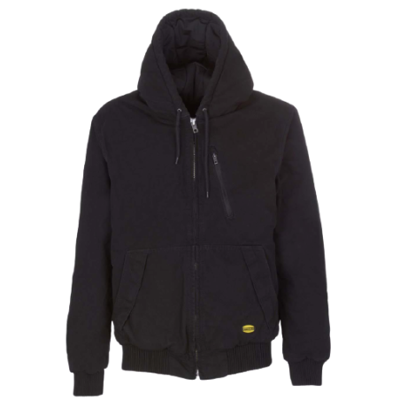 Blouson résistant noir à capuche