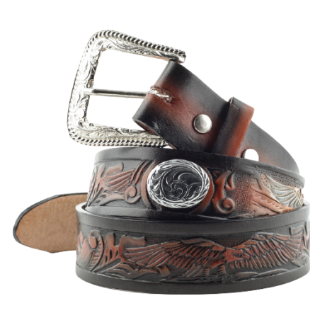 Ceinture marron-noir