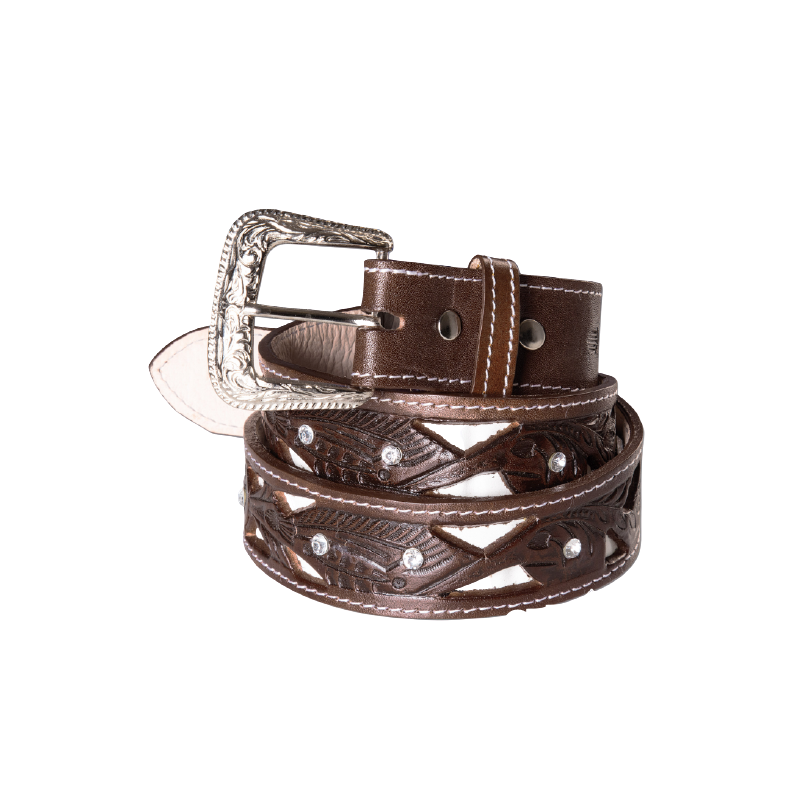 Ceinture cuir marron White