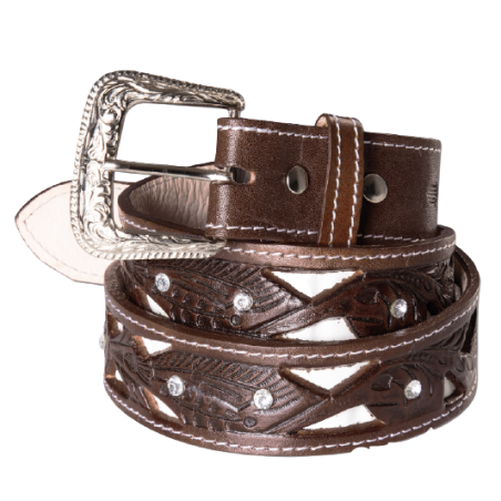 Ceinture cuir marron White