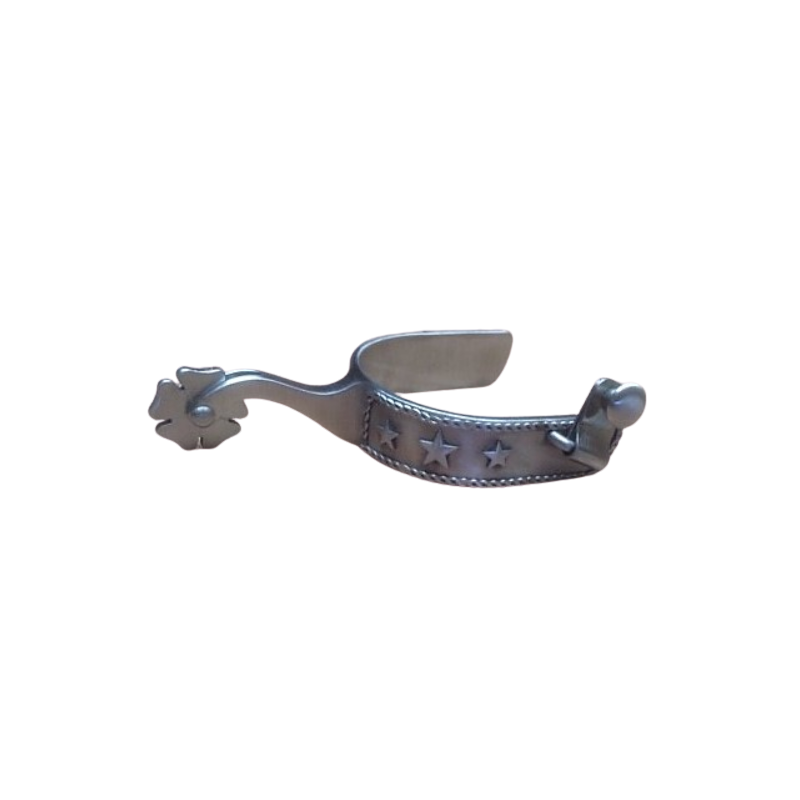 Éperons western molettes trèfle