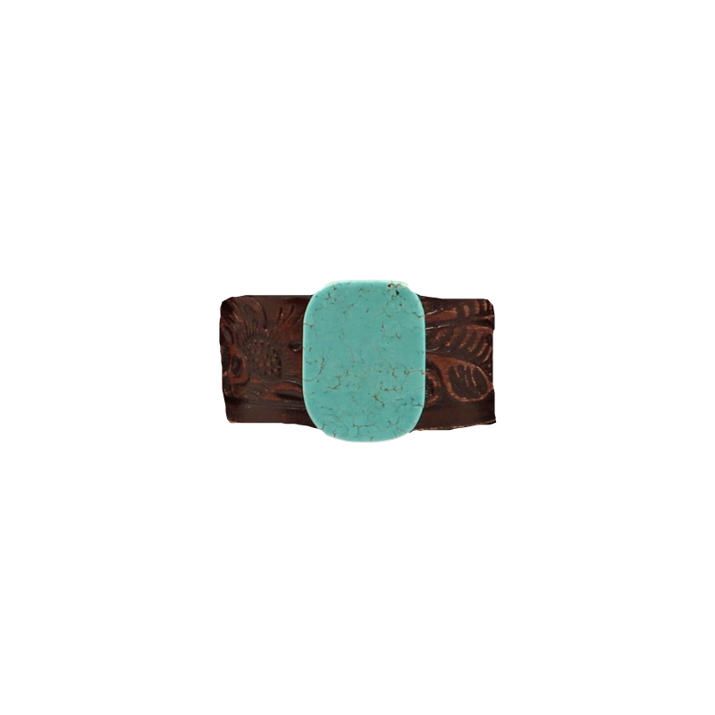 Bracelet cuir et turquoise