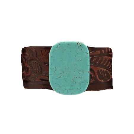 Bracelet cuir et turquoise