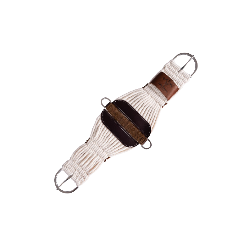 Sangle western mohair et cuir