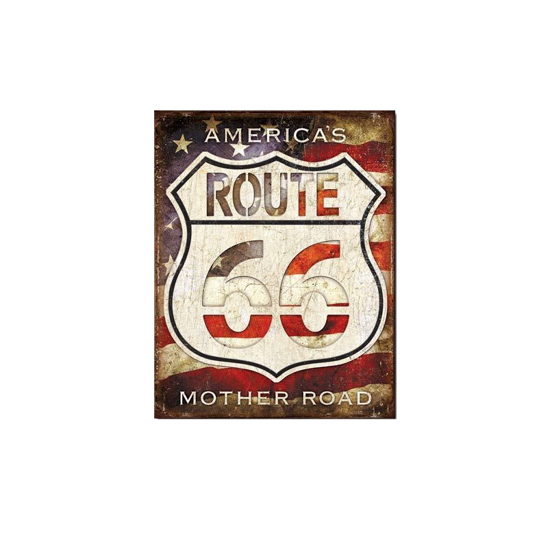Enseigne western metal Road 66 HD 2104