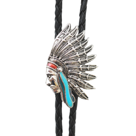 Bolo tie coiffe indienne