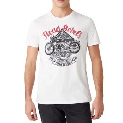 T-shirt Wrangler Biker Off white