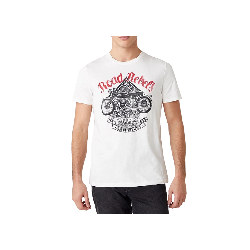 T-shirt Wrangler Biker Off white