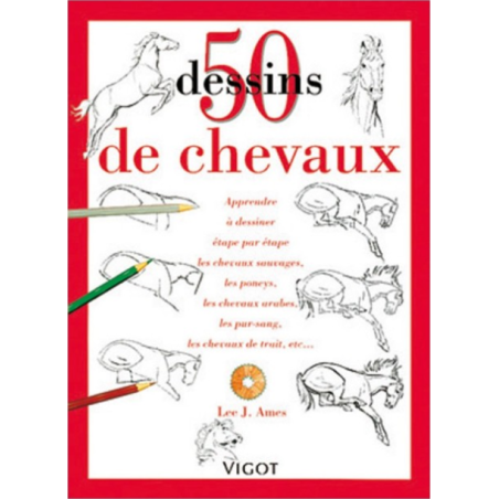 Livre "50 dessins de chevaux"