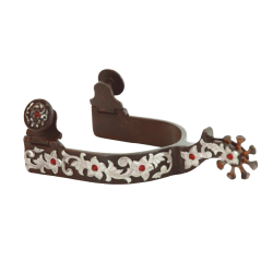 Eperons femmes floral argent et strass SR00237A