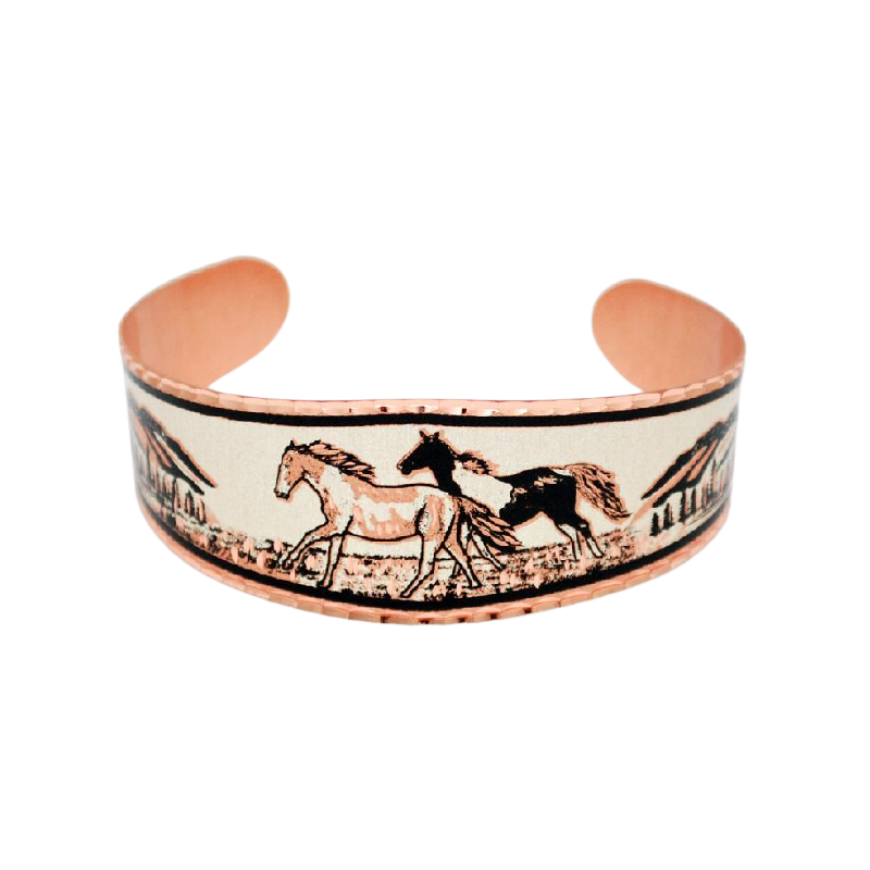 Bracelet cuivre chevaux