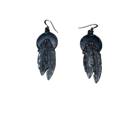 Boucles d'oreilles Plumes inidiennes WX E40
