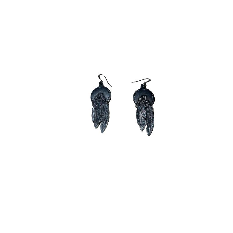 Boucles d'oreilles Plumes inidiennes WX E40
