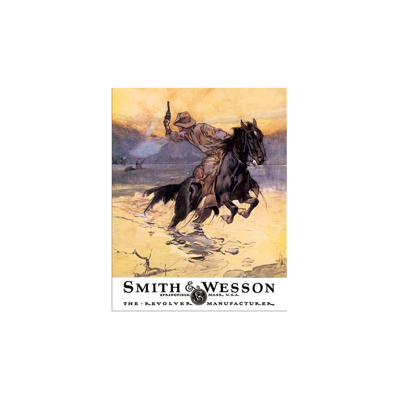 Enseigne western metal Smith et Wesson HD 1876