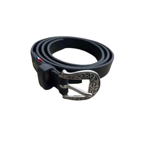 Ceinture cuir noir Lyre 22