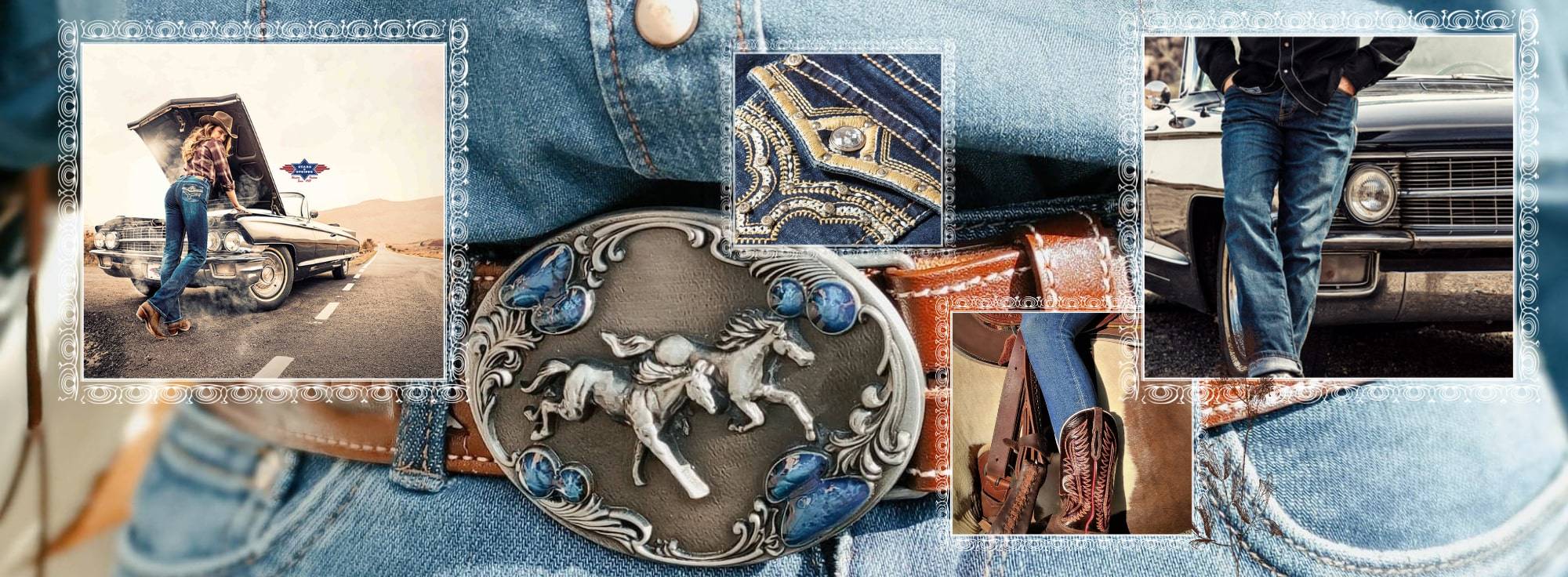 Pantalon western fait main pour femmes avec franges en cuir suédé - Canada